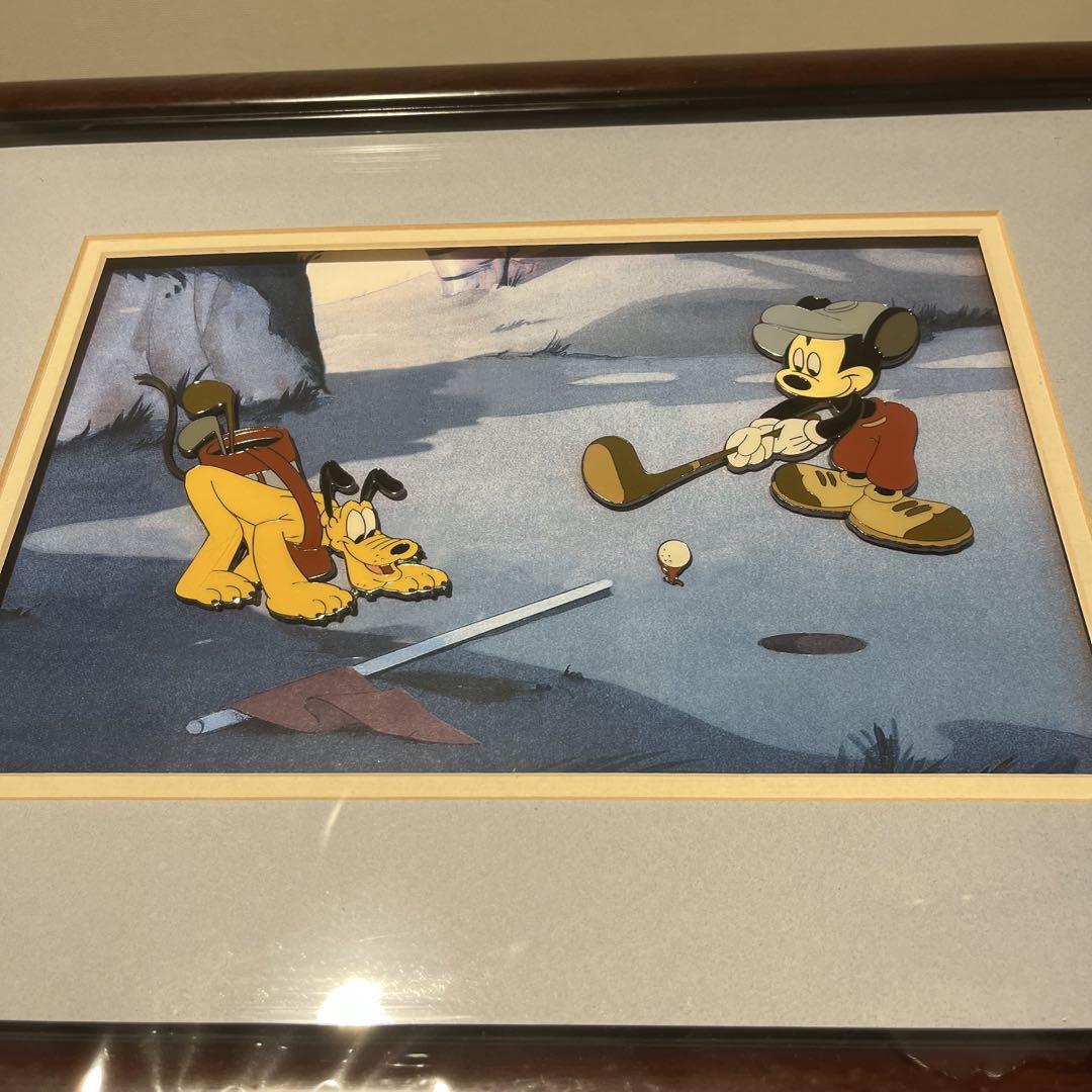 【日本限定モデル】 Canine ミッキーのゴルフ 希少品 Caddy セル画 60周年 絵画