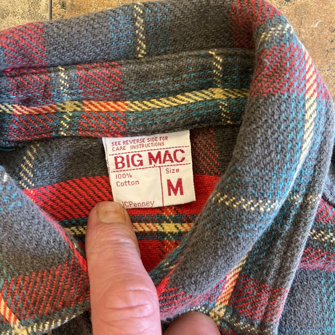 70年代当時物！ビッグマック BIG MAC ヘビーネルシャツ