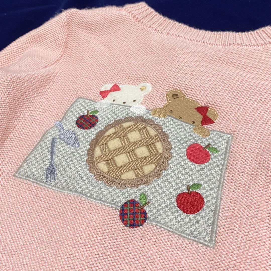 現行品　ファミリア　ウールカーディガン　80 ピンク