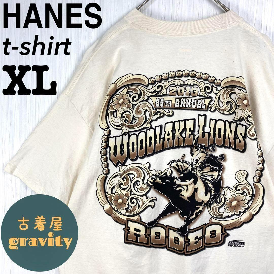【人気アイテム】ヘインズ☆tシャツ　ロデオ　カウボーイ　バックプリント