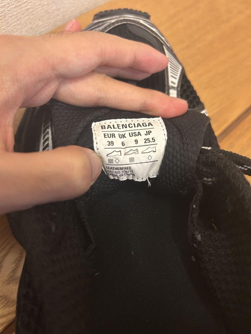 balenciaga 3XL メンズ スニーカー ブラック/ホワイト 39