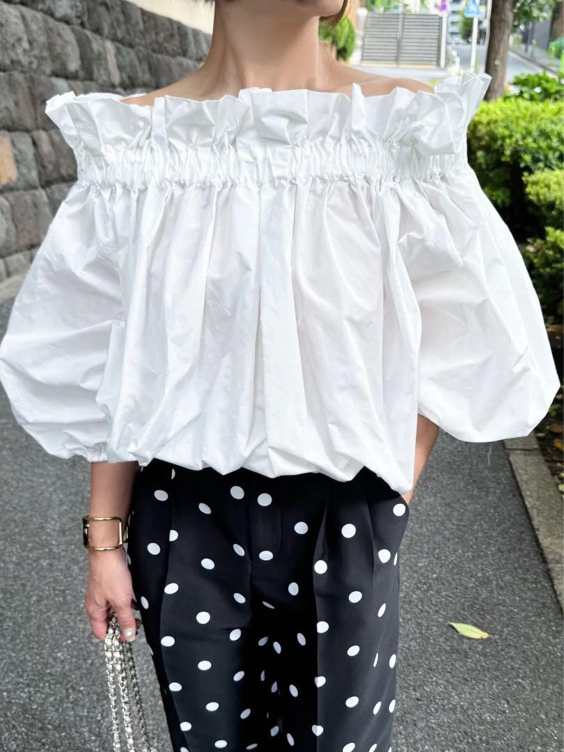 cygne シーニュ☆フリルギャザーオフショルブラウス Liliane