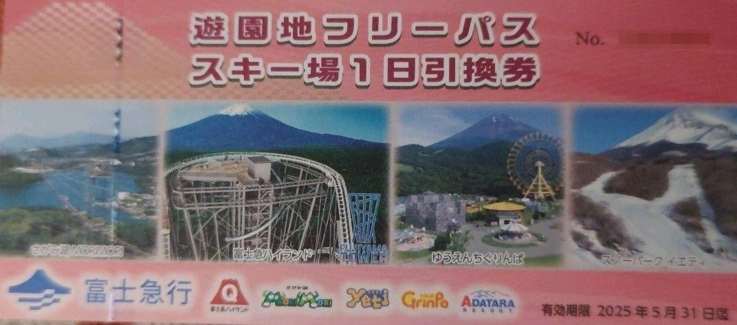 【8枚】富士急ハイランドワンデイパス引換券8名様分〜期限2025.5.31迄