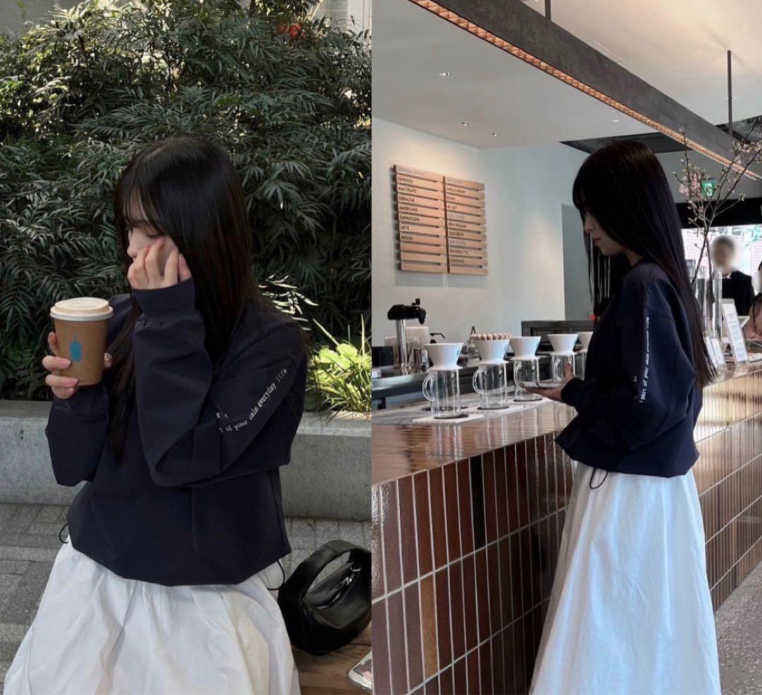 philme sleeve tuck pullover ネイビー　サイズ3