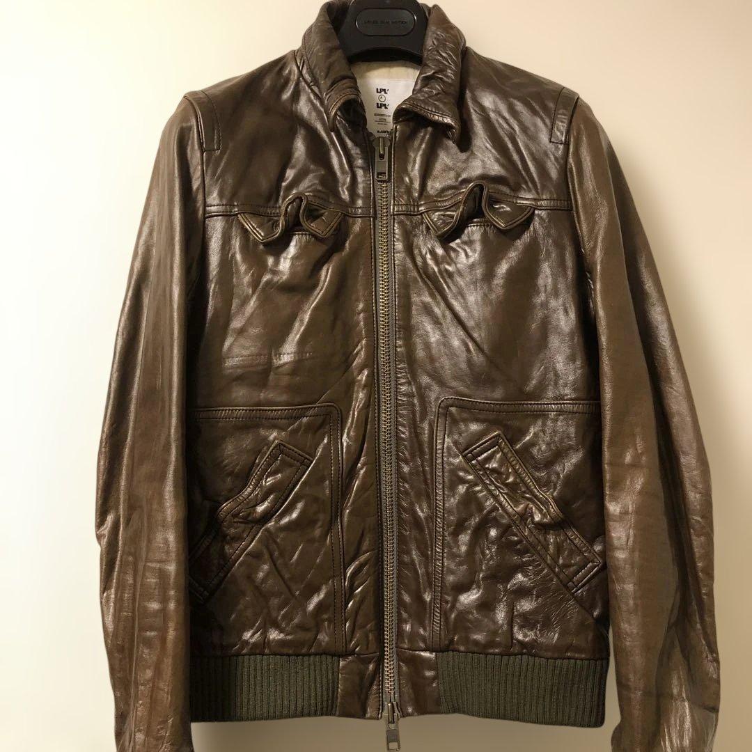 LPL ヴィンテージ加工ホースレザージャケットチョコレートブラウン44サイズS Lui s