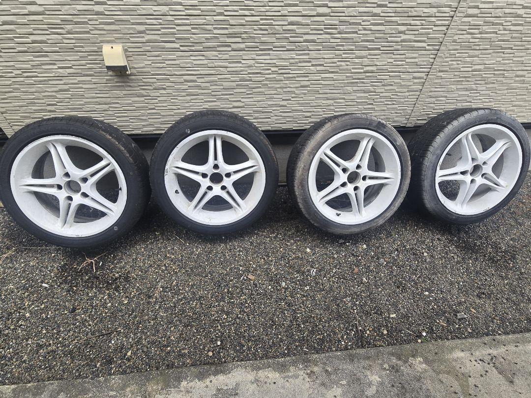 17インチ ホワイト 5スポーク ホイールセット