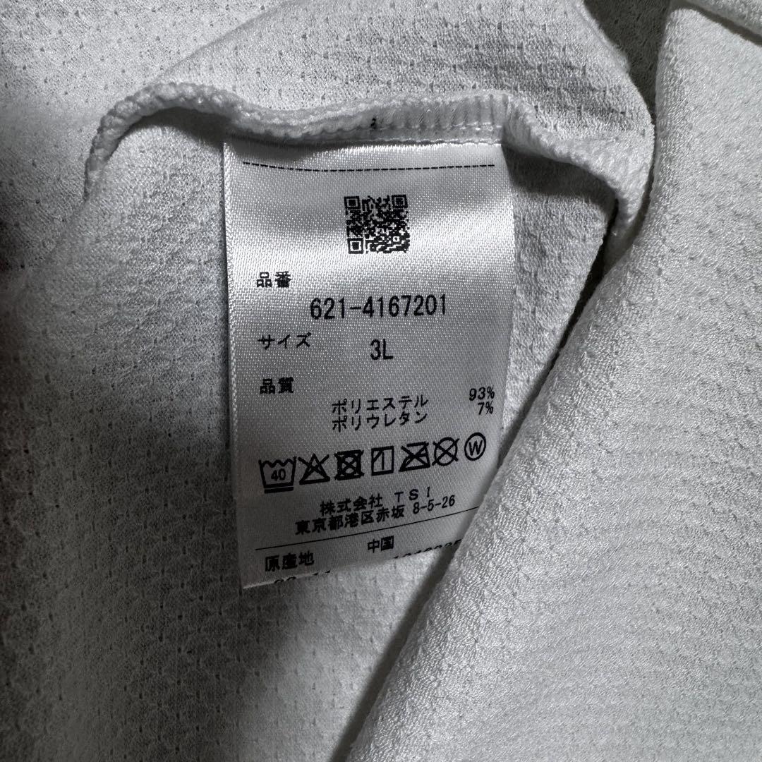 【新品】 PING ピン ビッグロゴ 半袖 モックネック シャツ ホワイト 3L