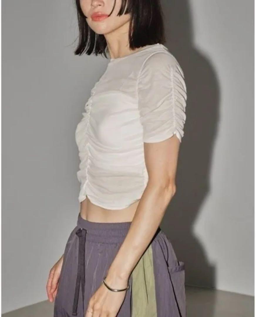 トップス TODAYFUL Sheer Shirring T-shirts