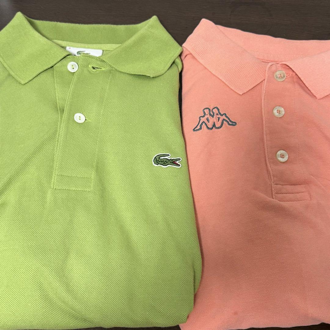LACOSTE グリーン 半袖ポロシャツ