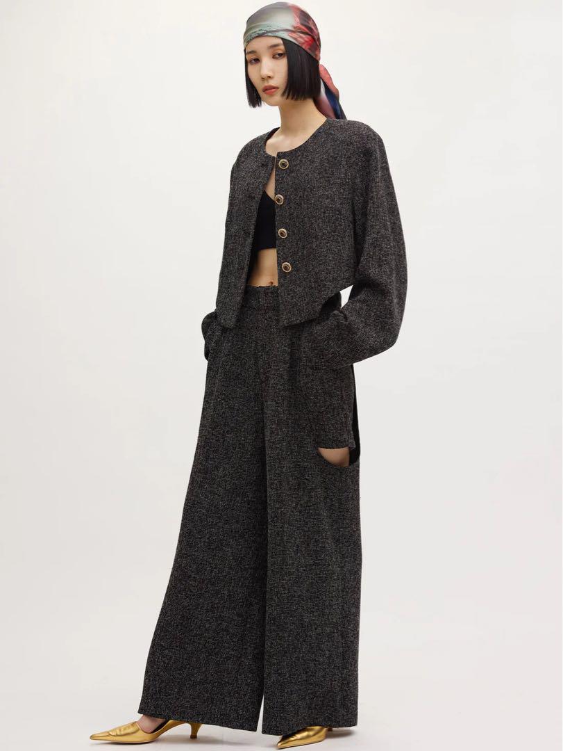 ジャケット・アウター AMERI DEFORMATION SUMMER TWEED JACKE T