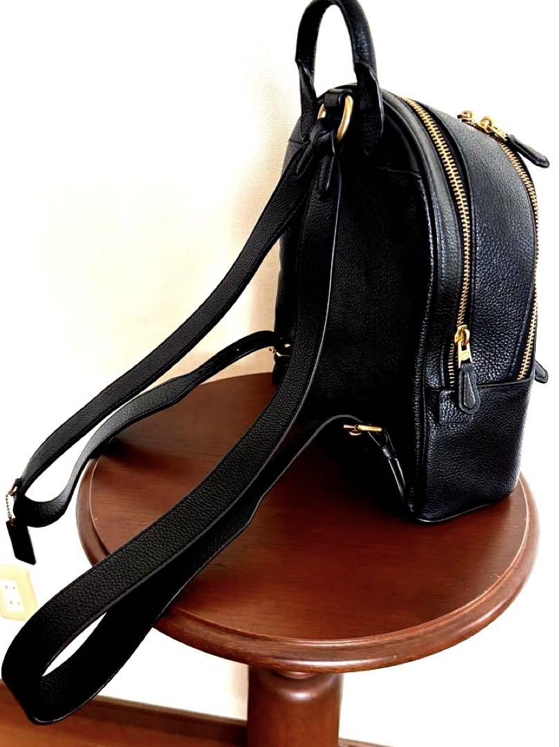 COACH ブラックレザーリュック