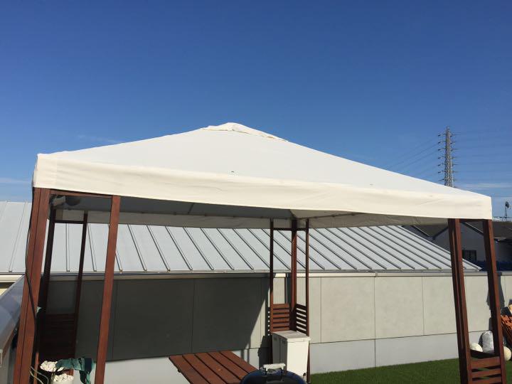 送料込み最安値！値下げ！ガゼボ用屋根　汎用天幕　IKEAアッメローにもピッタリ！ 再販検討開始！！送料込み最安値！ IKEAガゼボ用屋根 汎用天幕