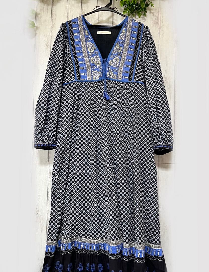 極美品❣️【ヌキテパ】コットンボイル フラワー ワンピース