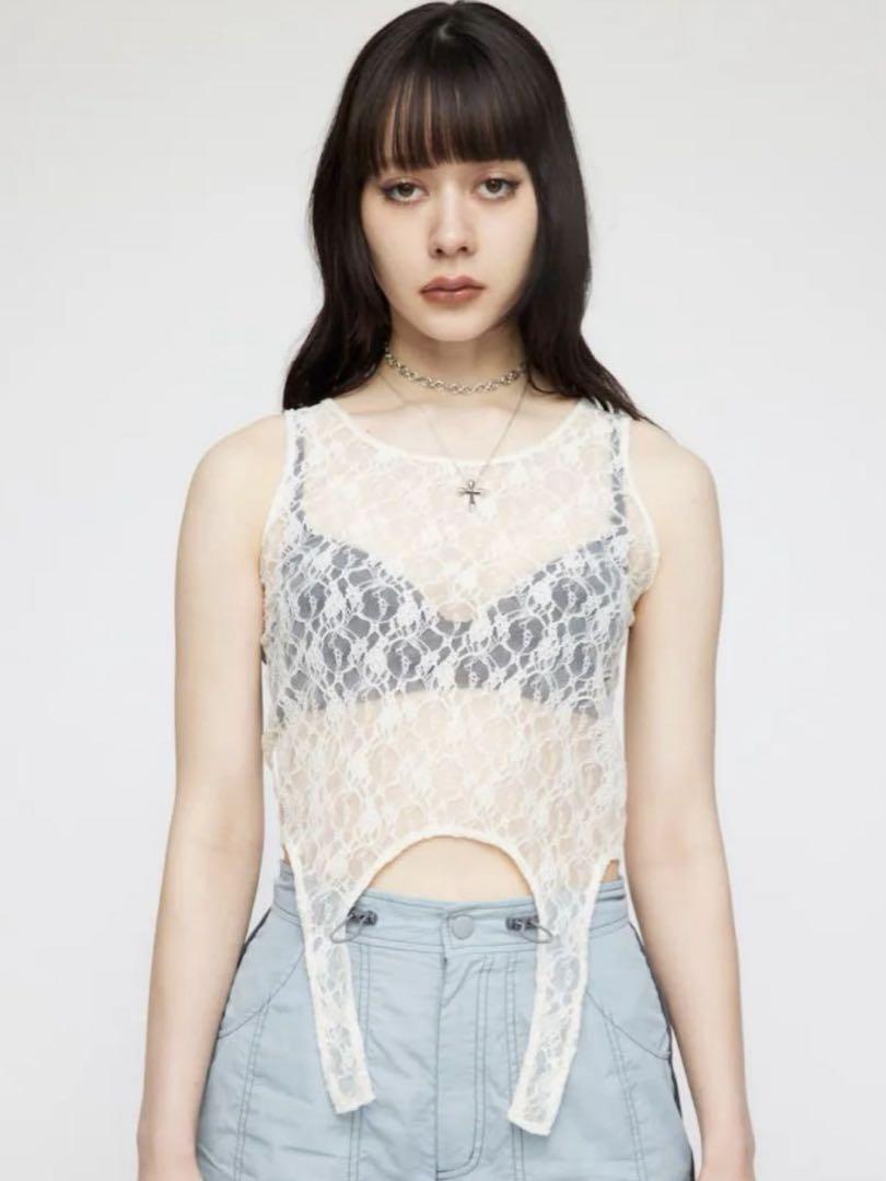 LAGUAGEM FLOR LACE タンクトップ ホワイト レース - メルカリ