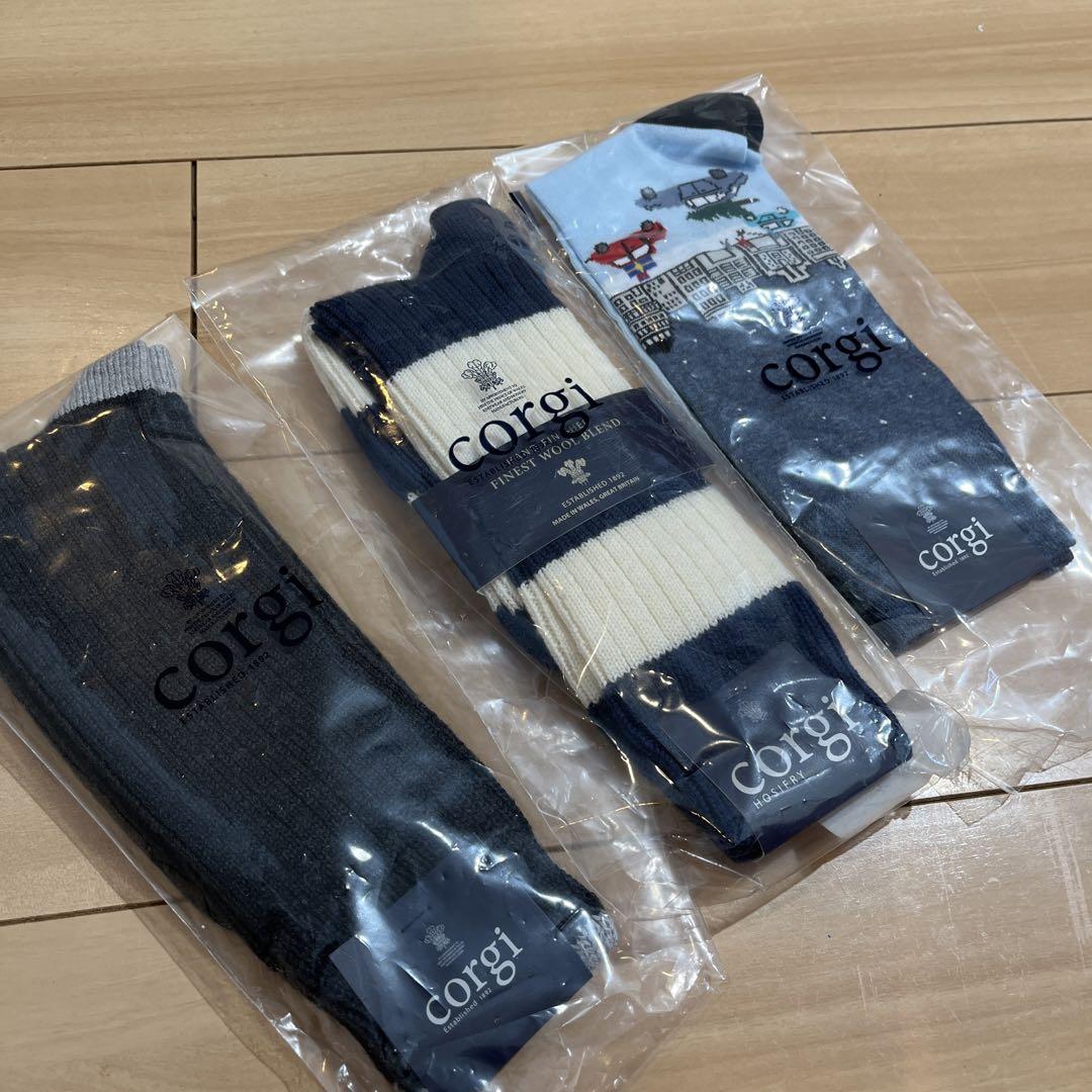コーギ　メンズソックス　3点セット