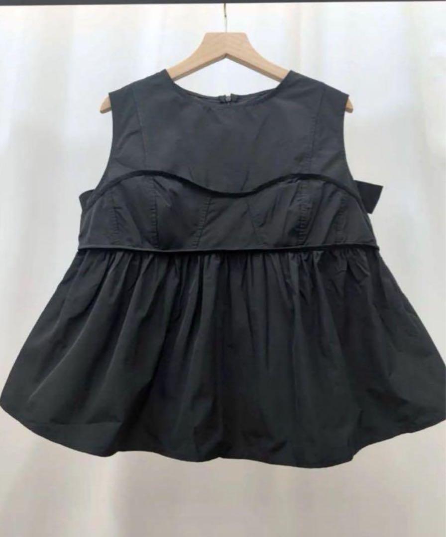 machatt バックリボンノースリーブトップス ブラック（新品未