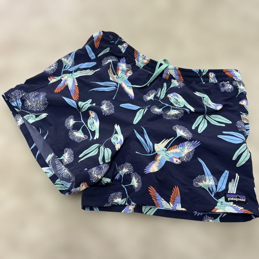 【限定製作】 希少品 Patagoniaパタゴニア バギーズショートパンツ S 鳥 PABL パンツ