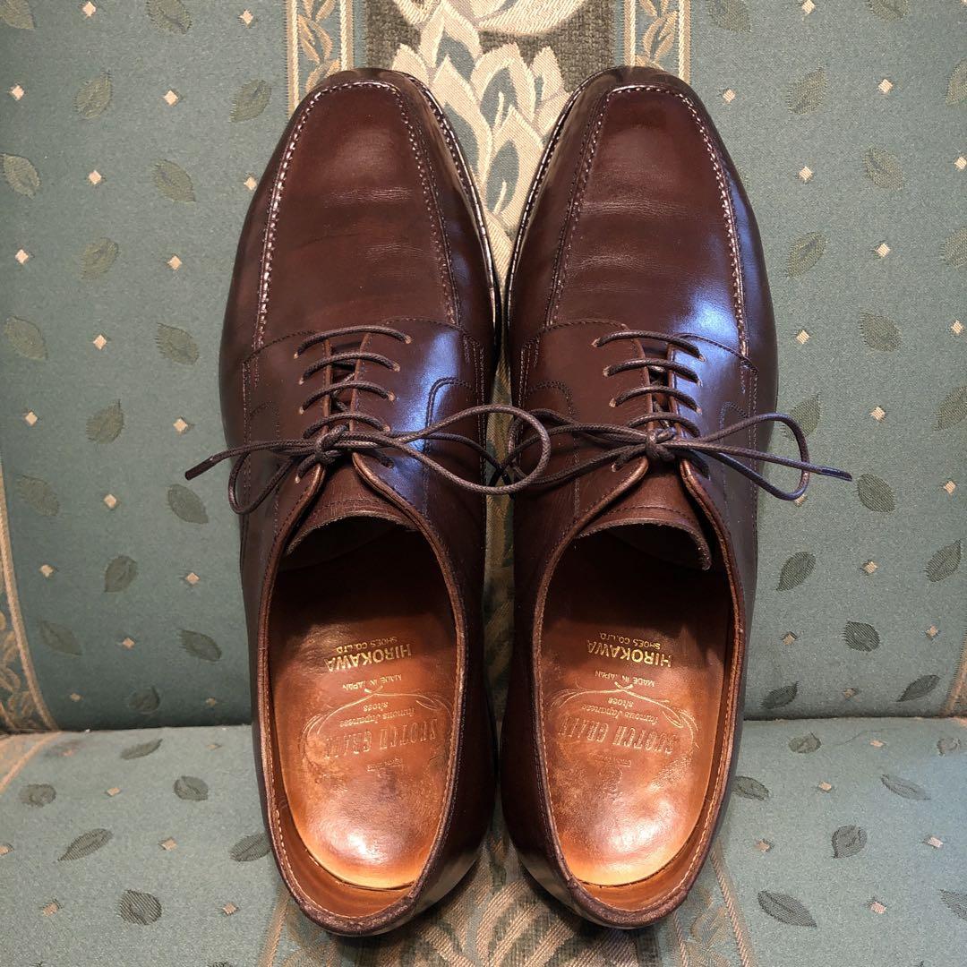 SCOTCH GRAIN】アシュランス3529Uチップ 茶 24.5cm メンズ 靴 ドレス