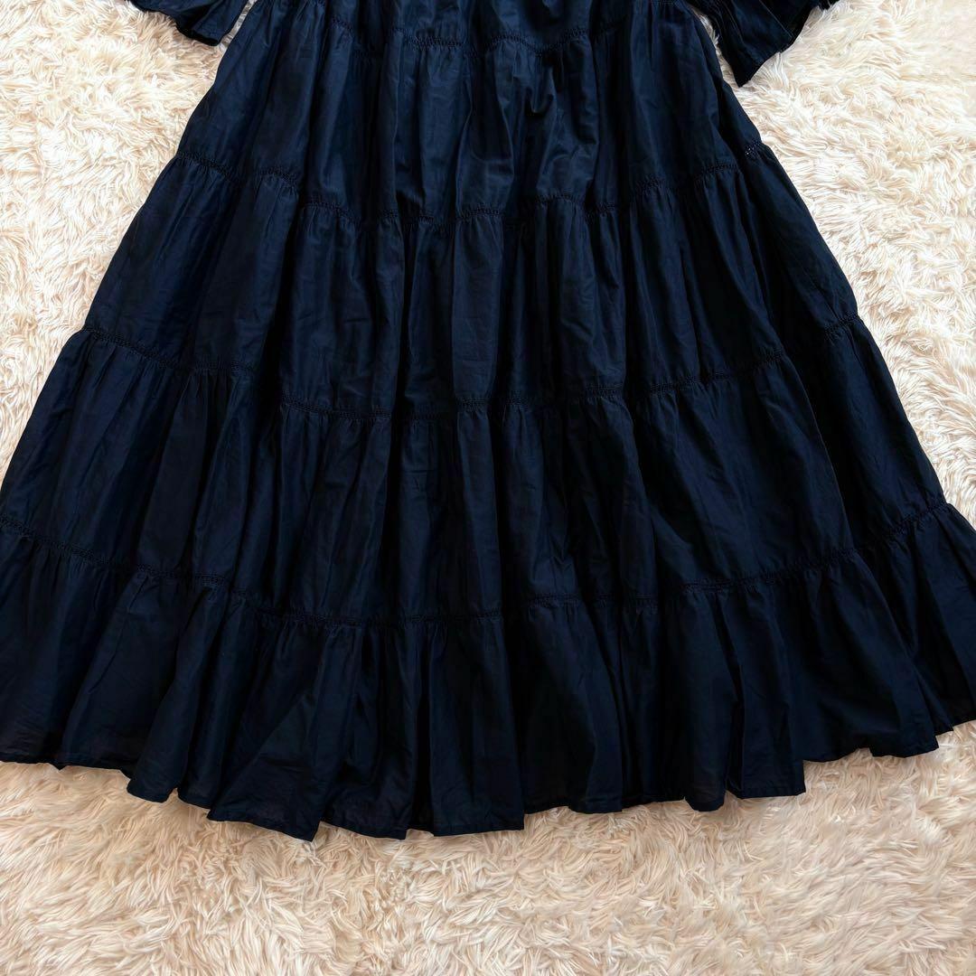 極美品 XL✨Merlette PARADIS ティアードワンピース フレア 紺 極美品 XL✨Merlette PARADIS ティアードワンピース フレア 紺