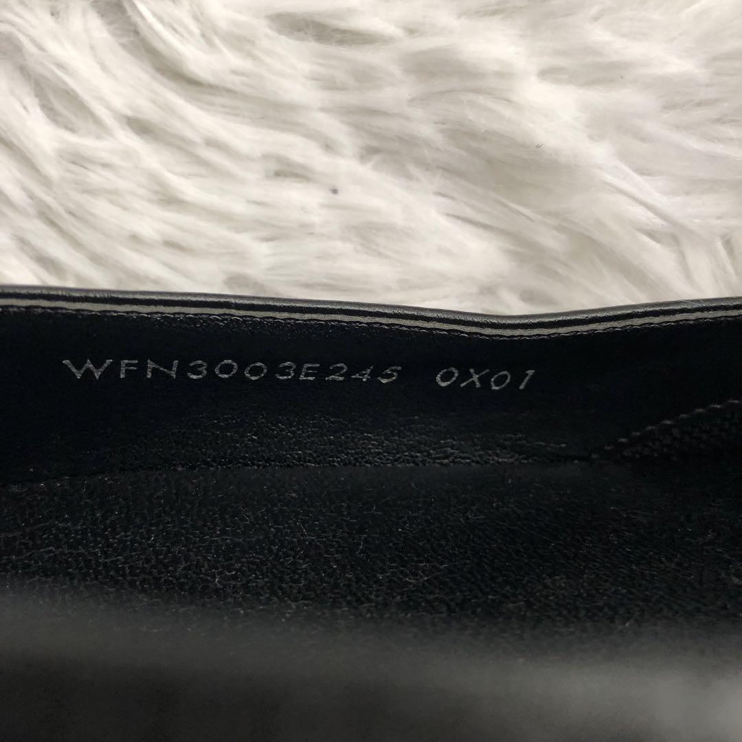 パンプス 24.5 黒 wacoal ワコール サクセスウォーク 本革 レザー