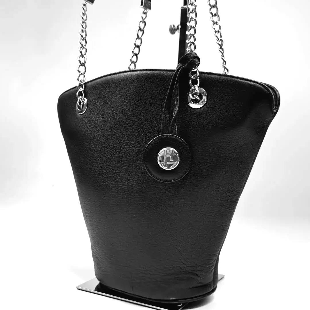 HERNO chain shoulder bag leather vintage