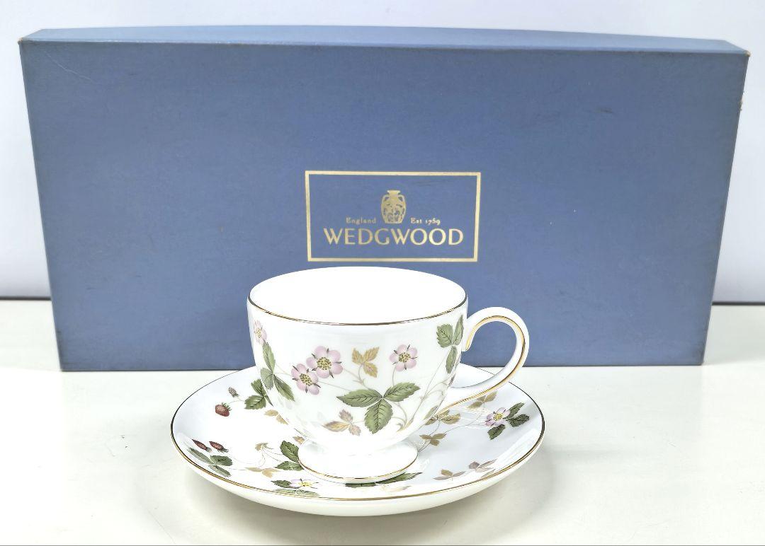 【WEDGWOOD 】ワイルドストロベリーカップ＆ソーサー2客 6,000円