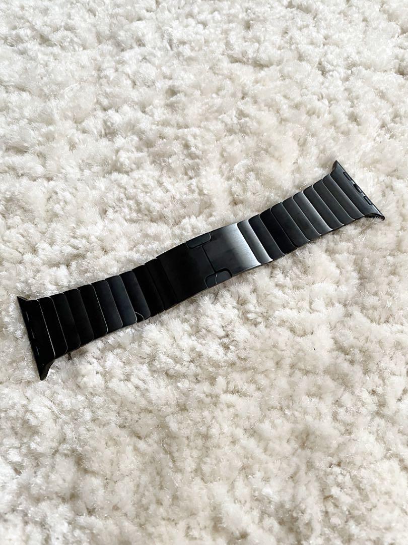 数量は多 Apple Watch 黒- スペースブラック 純正ブラックリンク