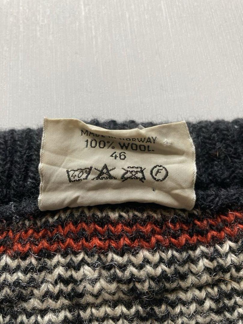 Vintage ノルディック チロリアンカーディガン ニット クルーネック Vintage ノルディック チロリアンカーディガン ニット クルー