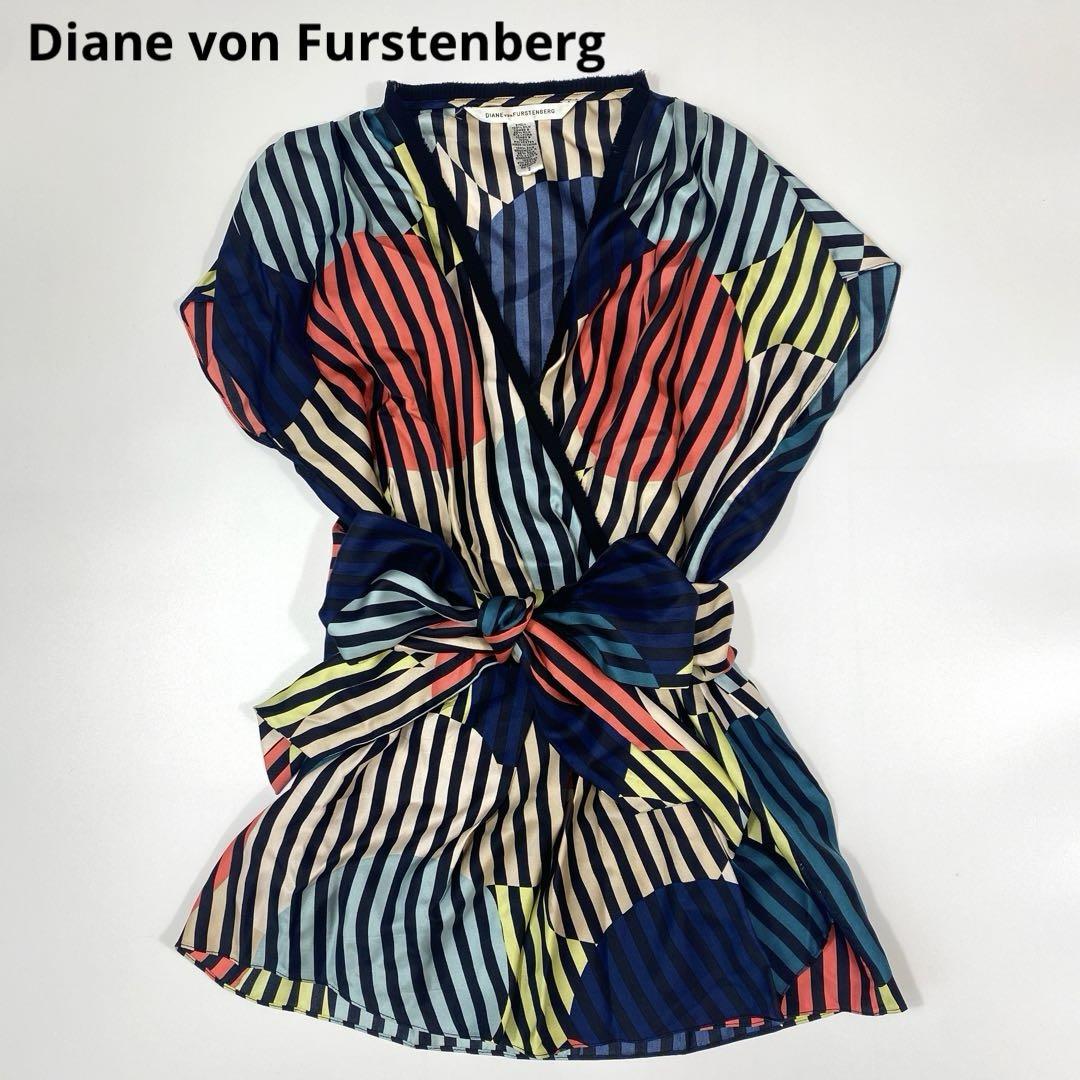 Diane von Furstenberg ラップ シルク100%ウエストリボン