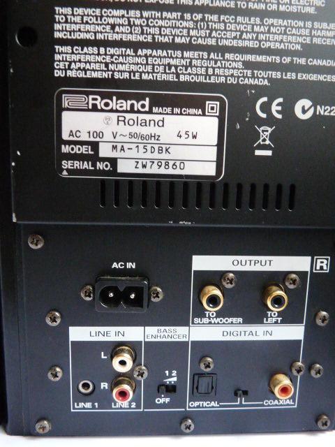 ローランド スピーカー ROLAND EDIROL MA-15D