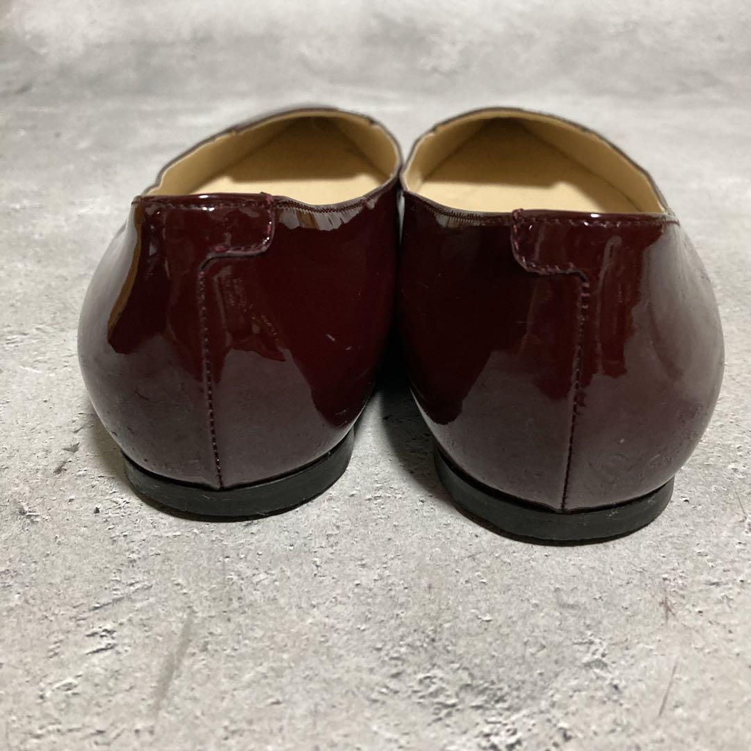 ジミーチュウ　JIMMY CHOO　ポインテッドトゥパンプス　エナメル　36.5