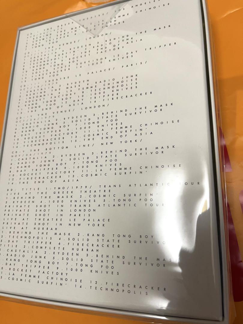 YMO 1979 TRANS ATLANTIC TOUR LIVE 新品未開封