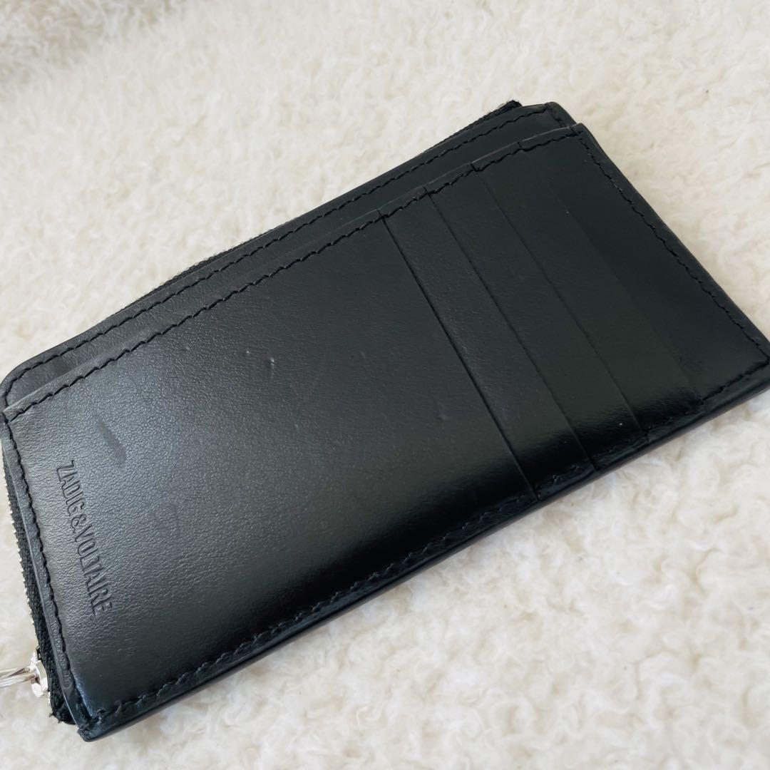 MAX80%OFF／セール開催中 ZADIG&VOLTAIRE コインケース レザー 黒 小物入れ カード入れ 小物