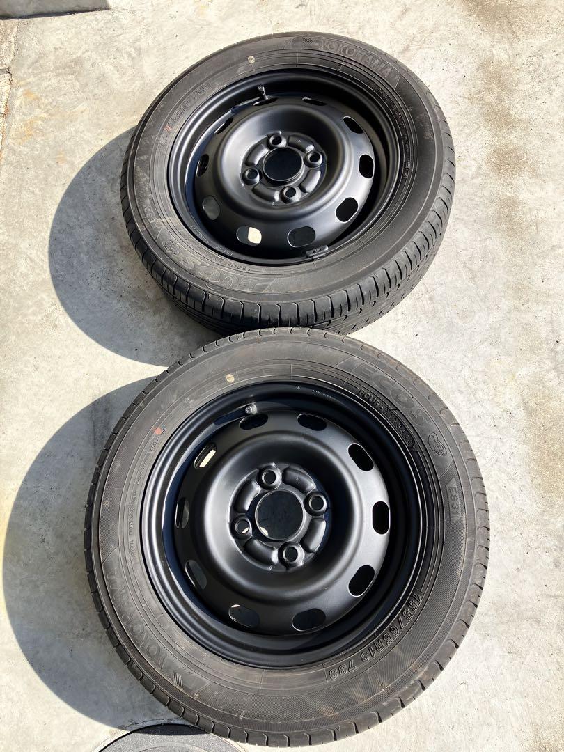YOKOHAMA ECO 155/65R13 20年製2本 13インチ鉄ホイール