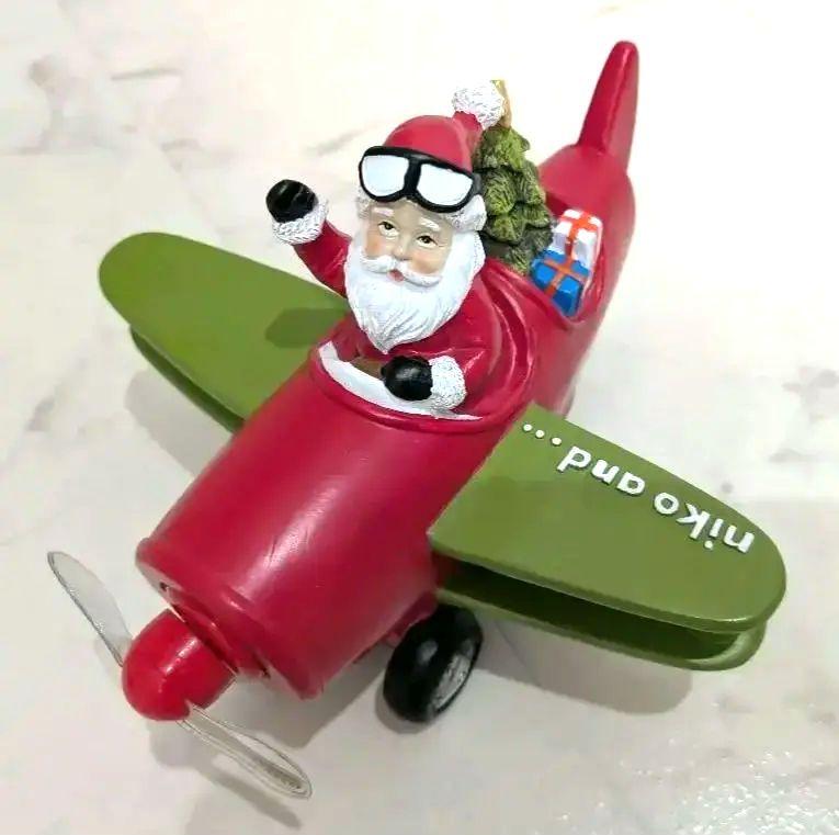 niko andニコアンドクリスマス飛行機プロペラオブジェサンタ置物
