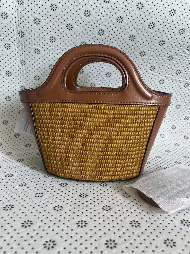 楽天1位】 MARNI TROPICALIA BAG カゴバック ハンドバッグ ブラウン