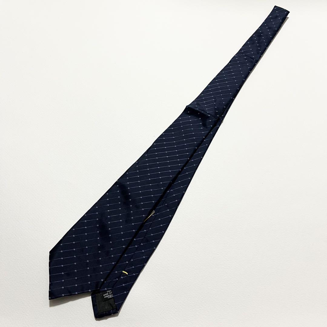 タグ付き☆【極美品】フェンディ ネクタイ ズッカ×ストライプ柄