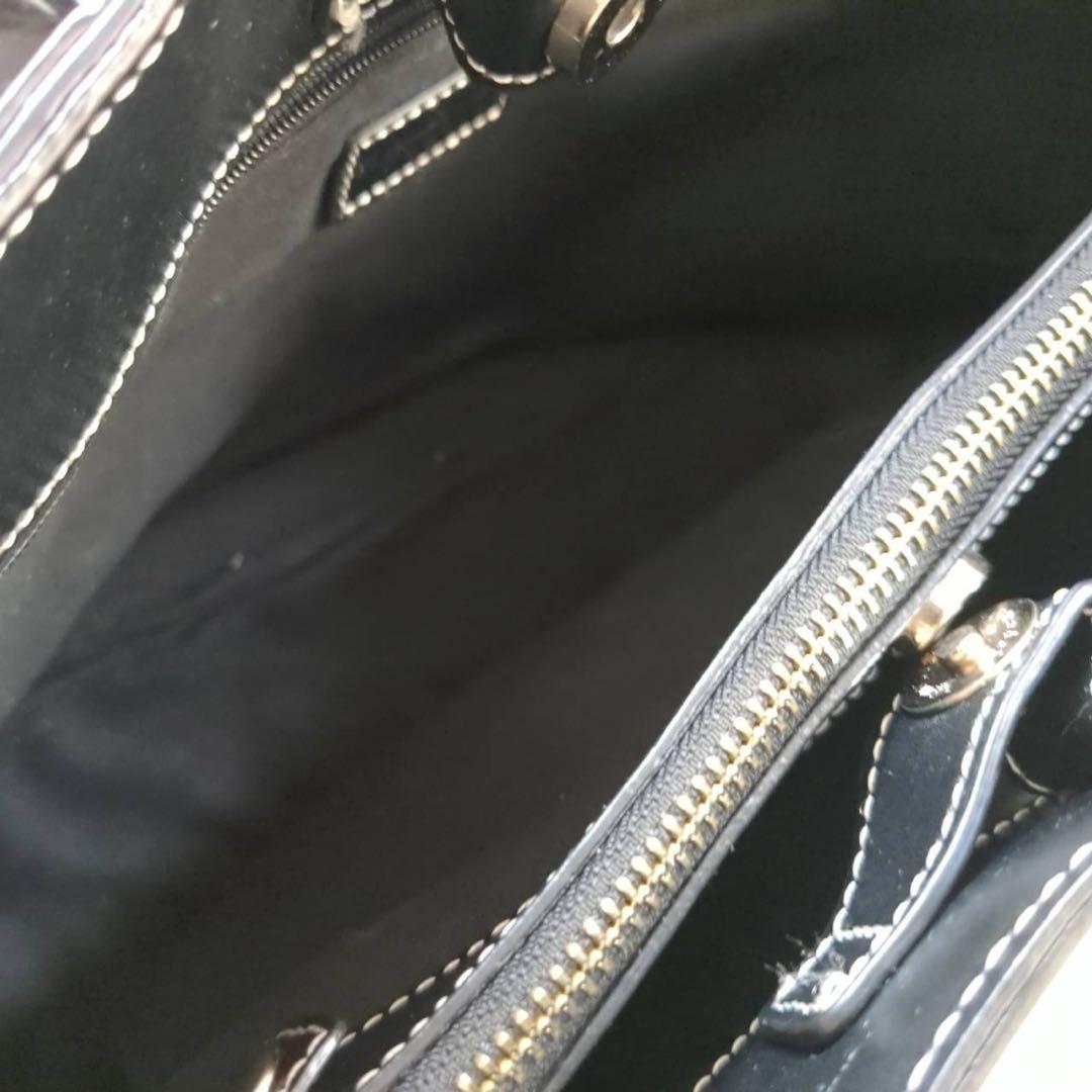 agnes b アニエスベー　ハンドバッグ　レザー トートバッグ ロゴ型押し☆