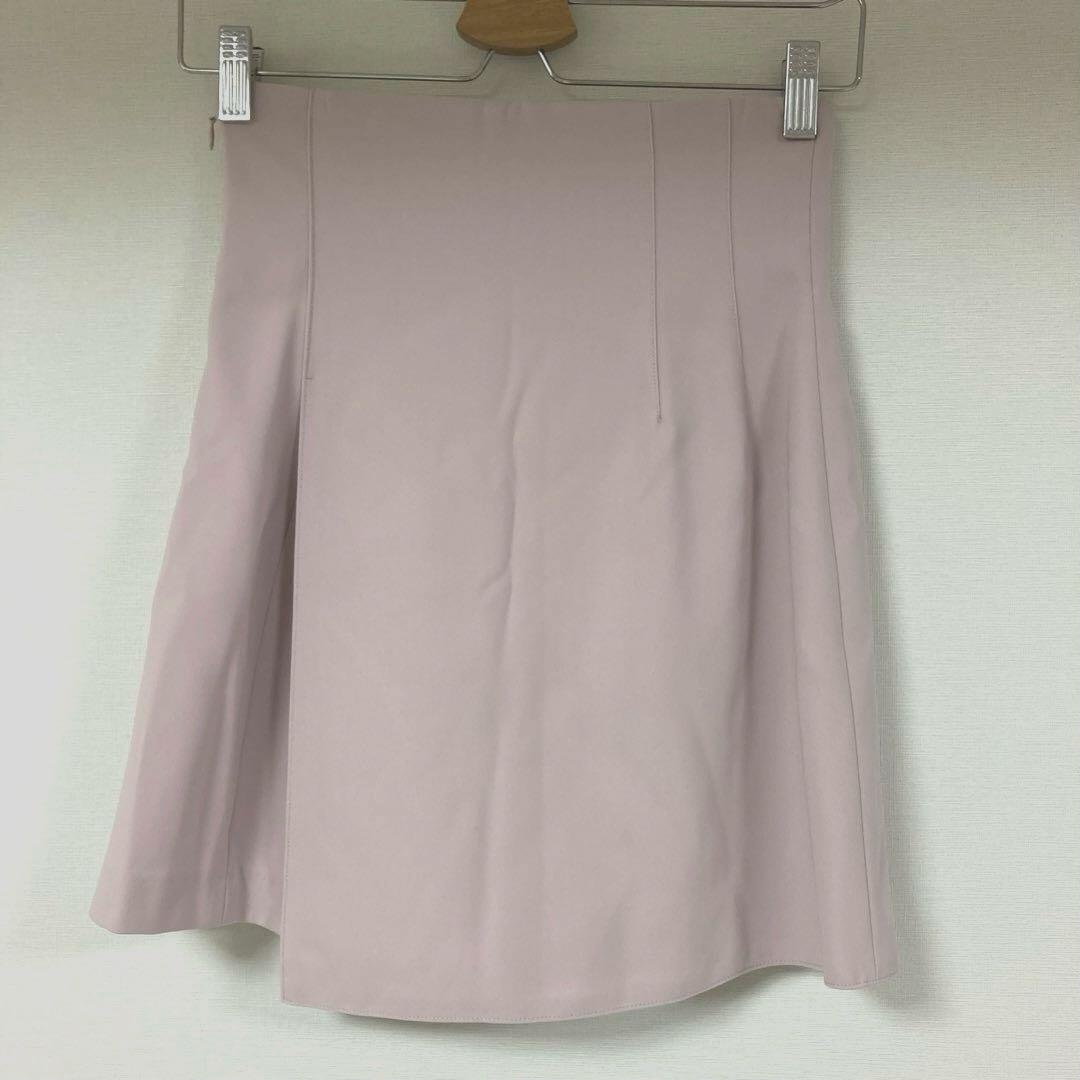 SNIDEL ピンクベージュ ハイウエストキュロットショートパンツ