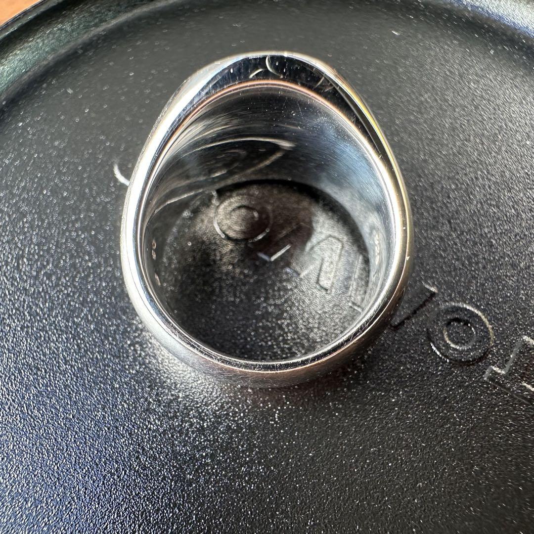 【美品】TOMWOOD トムウッドOval Larvikite Ring g50 セール】【TOMWOOD(トムウッド)】Oval Larvikite シルバーリング