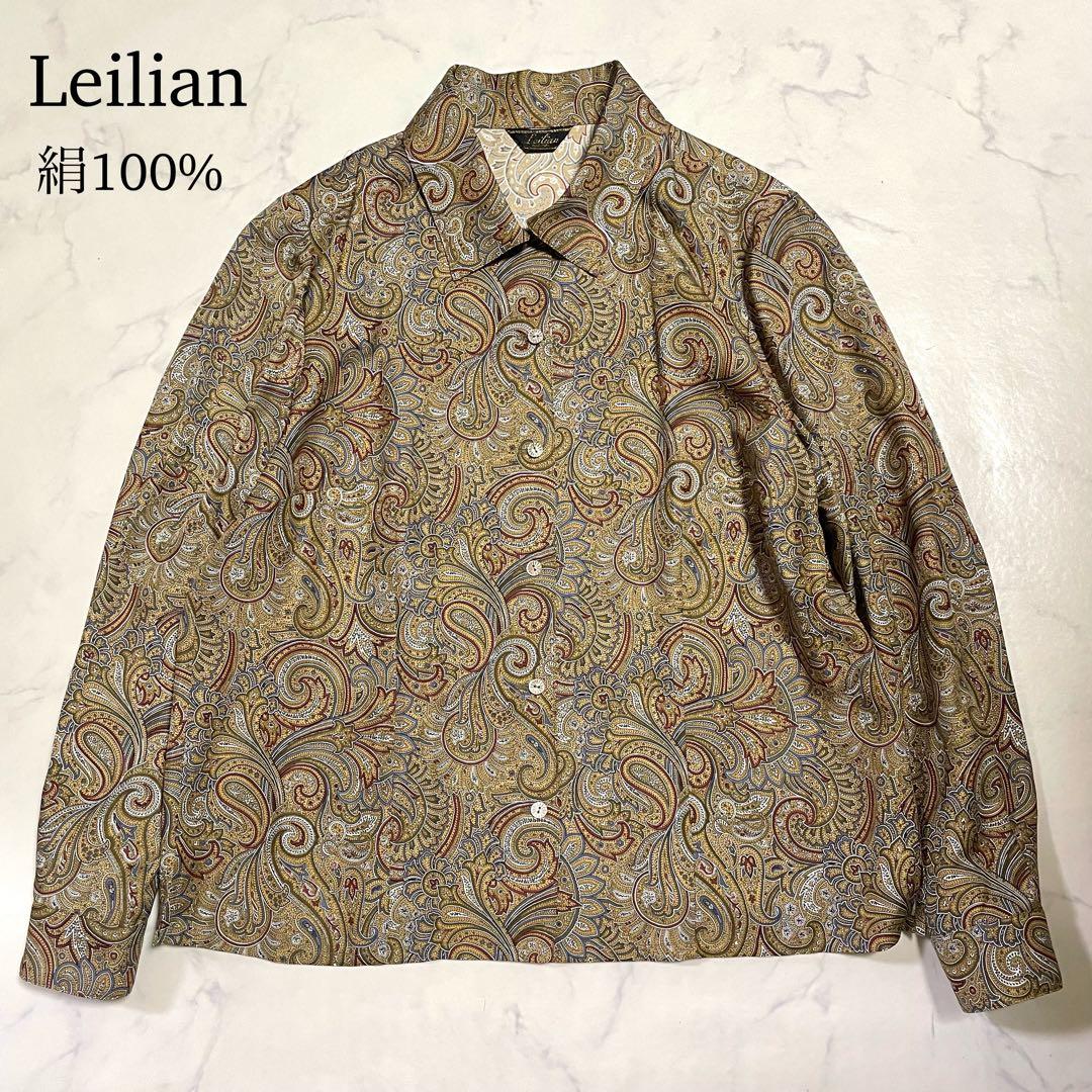 レリアン シルク ブラウス シャツ ペイズリー 総柄 13+ 大きいサイズ