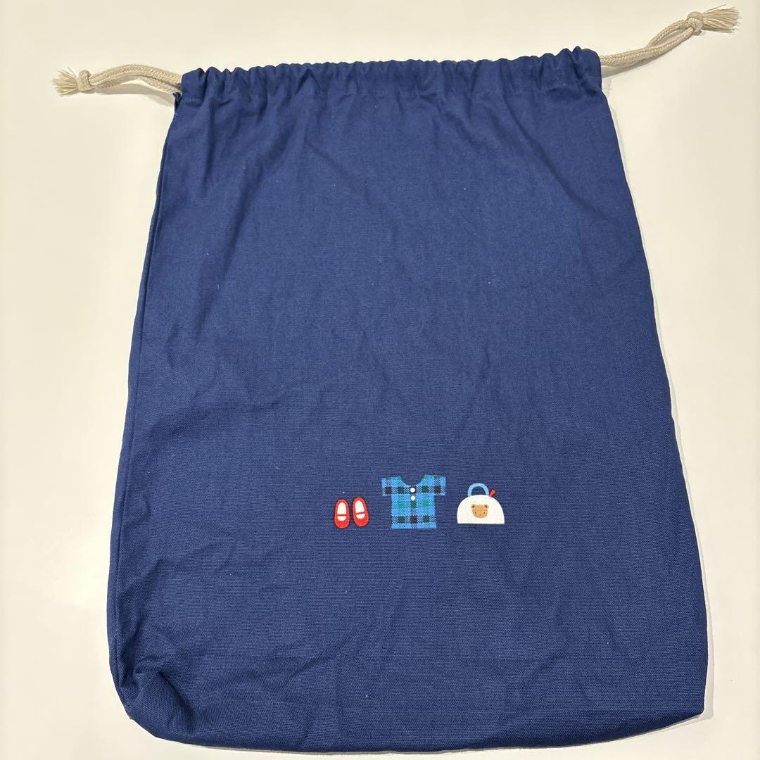 【美品】familiar ファミリア ネイビーレッスンバッグ 巾着 セット