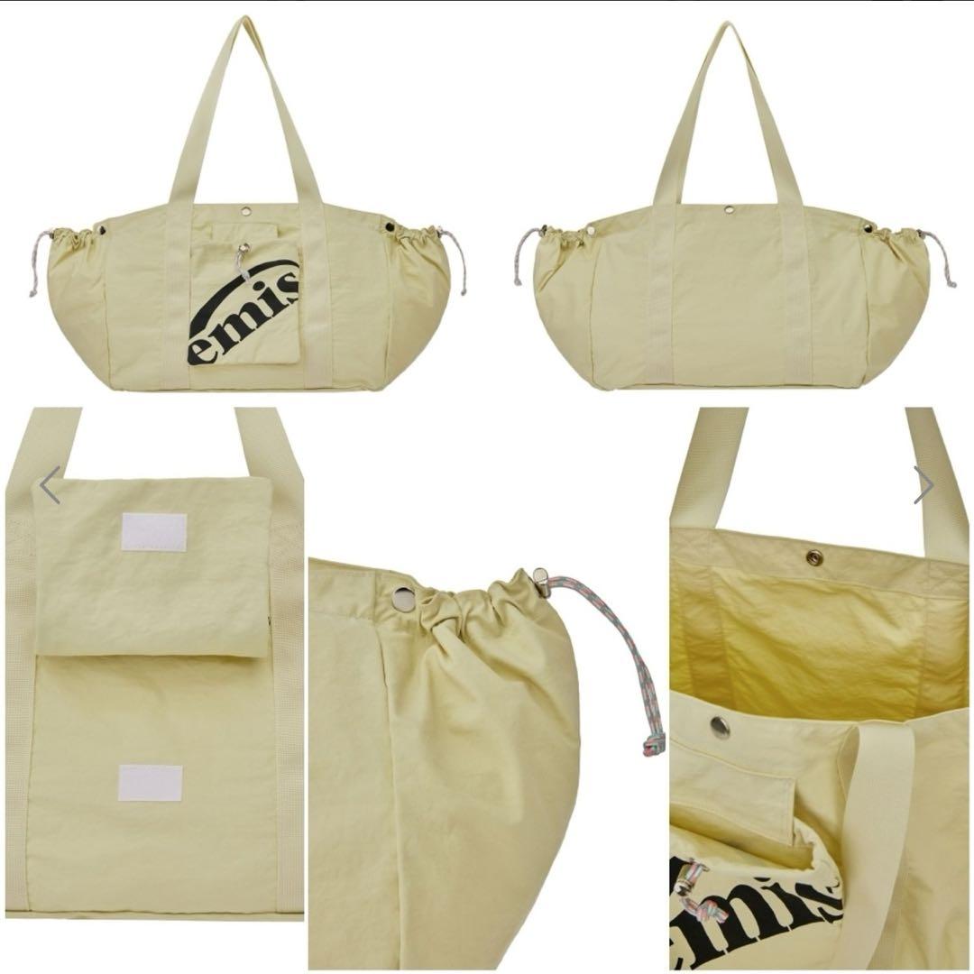 最終値下げemis PACKABLE NYLON TOTE BAG イエロー