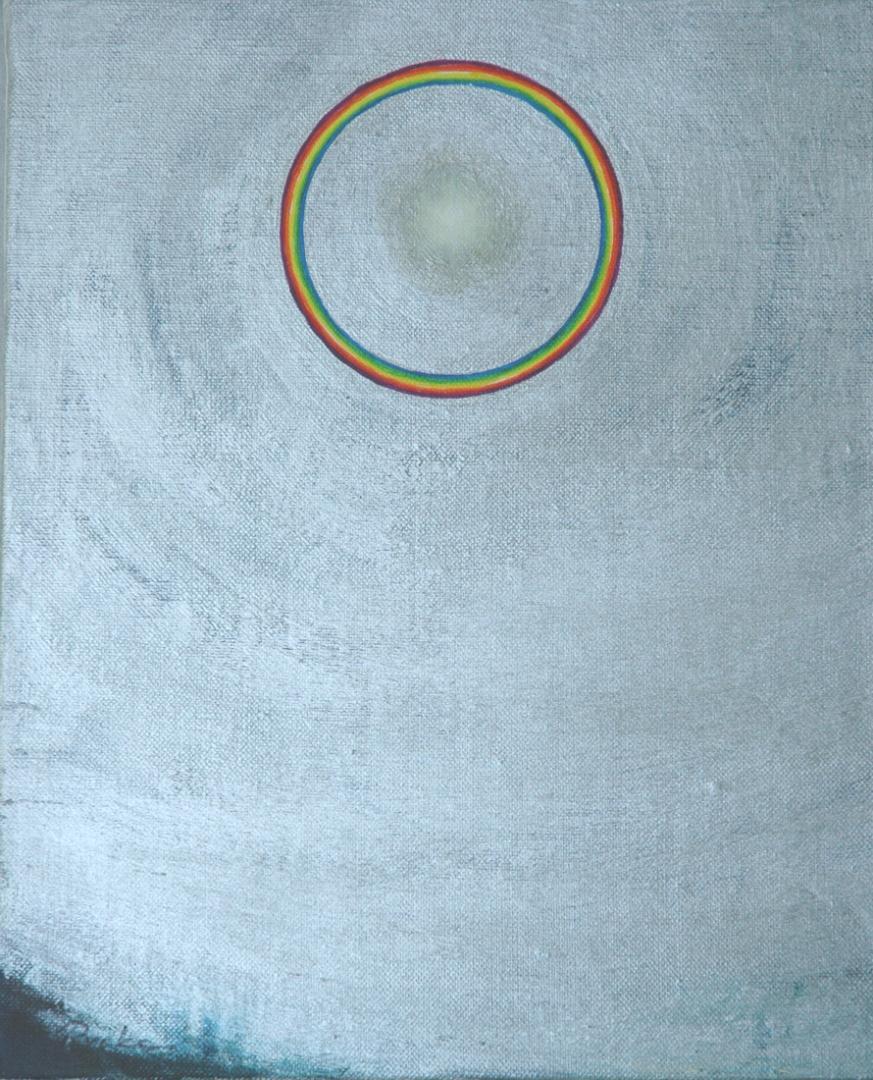 2022公式店舗 油絵 F3-Silver7 風景(祈りと希望と奇跡と) (薄青緑の銀色) 額付き - 絵画/タペストリ 2022公式店舗 油絵 F3-Silver7 風景(祈りと希望と奇跡と) (薄青緑の銀色) 額付き - 絵画/タペストリ