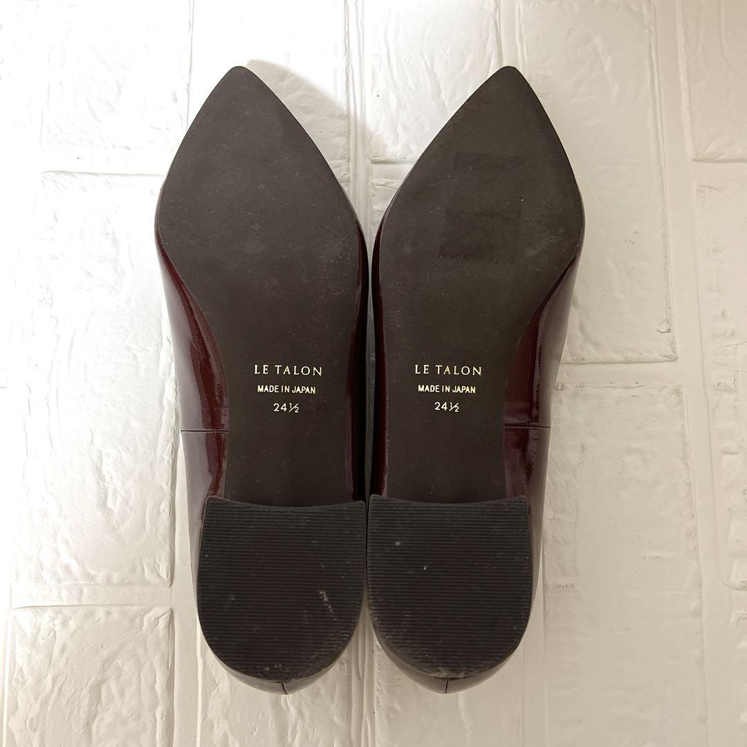 ✨極美品【ルタロン】（24.5）バックル エナメル パンプス