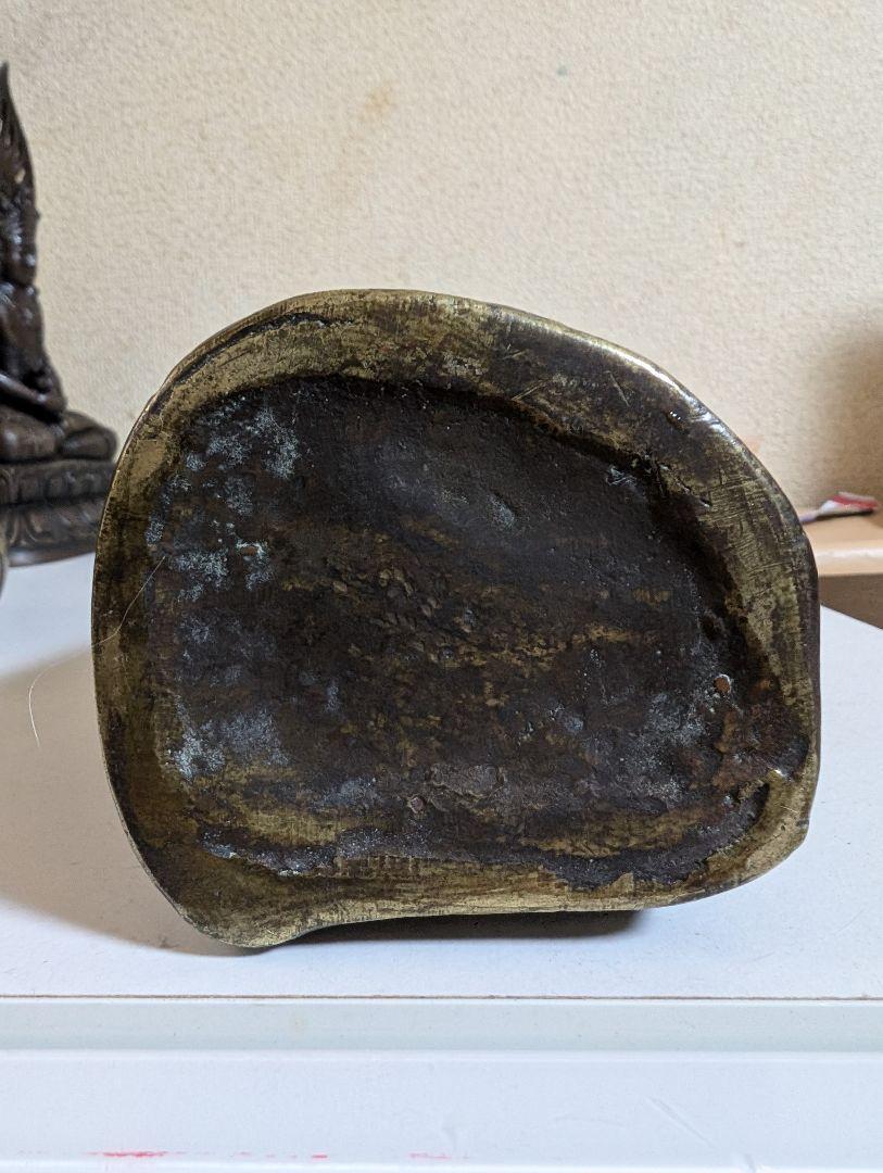 母」 花鳥龍文様 陽刻 古銅 手炉 大明宣徳年製 （610710A10