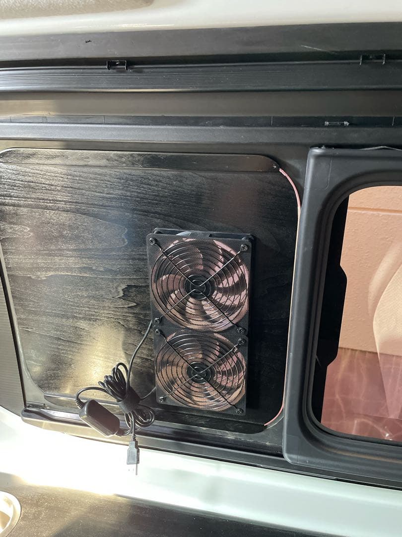 小窓用USB換気扇２連ファン