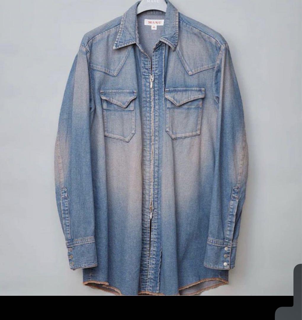 MASU シャツ ウエスタンシャツ ピンクインディゴ WESTERN SHIRT