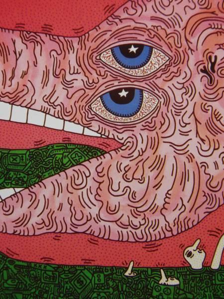 澁澤卿、【火色灼然】、希少画集画、新品高級額 額装付、状態良好