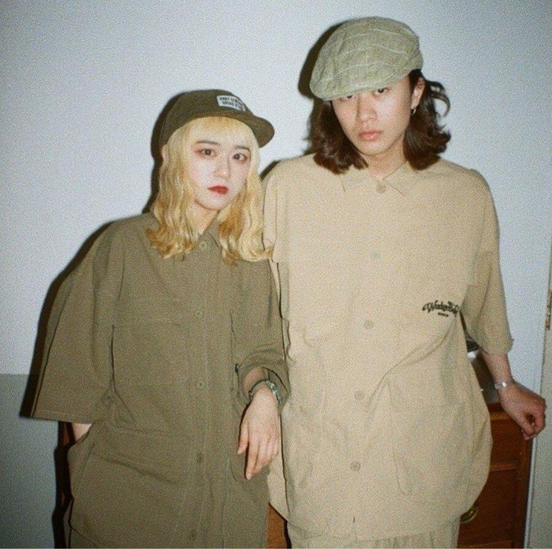新品 WudgeBoy summer work shirt カーキ Lサイズ